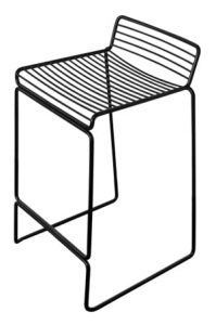 A Studios Wire Barstool on a white background.