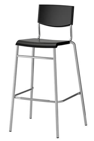 A Herman High Stool with a metal frame against a white background.