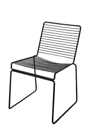 a black studios wire chair on a white background