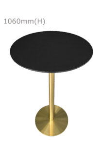 VALO BAR TABLE - GOLD & ROUND TOP - BLACK (BT2 - G - RB)