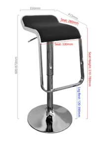LEM BARSTOOL BLACK (BS5 - B) measurement