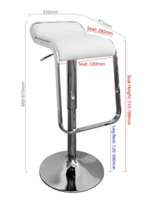 LEM BARSTOOL WHITE (BS5 - W) Measurement