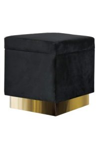 HUDSON SQUARE OTTOMAN BLACK (OB13 - SB)