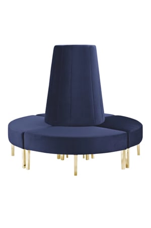 a broadway borne™ chair with gold legs on a white background