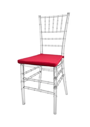 TIFFANY CHAIR TRANSPARENT - RED SEAT (CH7 - TTR) 2026