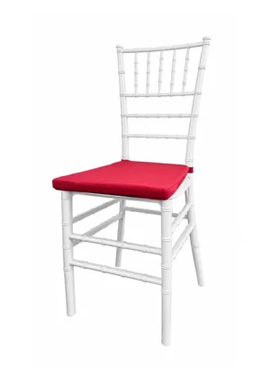 TIFFANY CHAIR WHITE - RED SEAT (CH7 - TWR) 2026