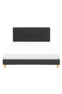 a straford queen bed headboard dark grey with wooden legs