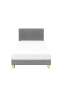 the straford super single bed headboard light grey with wooden legs