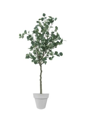 Faux Eucalyptus Tree 160cm In Grey Planter