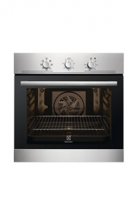 a 68l built in oven with easy to clean enamel coating on a white background