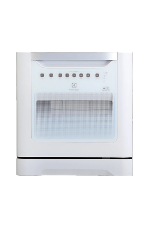 a 55cm compact dishwasher on a white background