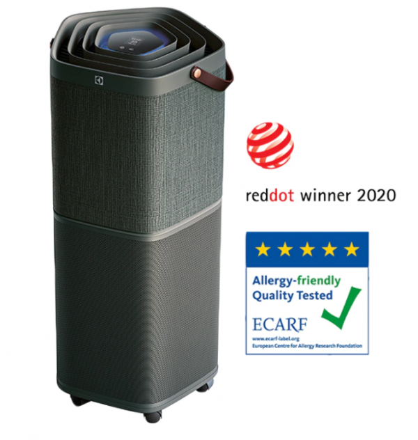 A New Air Purifier PureA9 (Dark Grey) with a red dot logo.