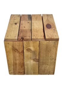 PALLET WOODEN STOOL (OB16 - BR) TOP DOWN
