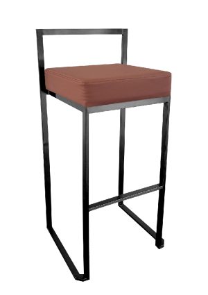 CUBO BAR STOOL BLACK BROWN