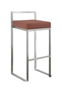 cubo bar stool silver brown