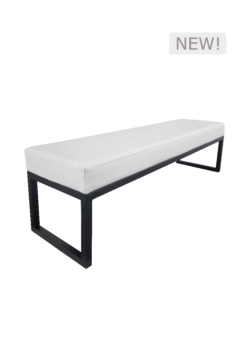 regal long bench black™ white seat