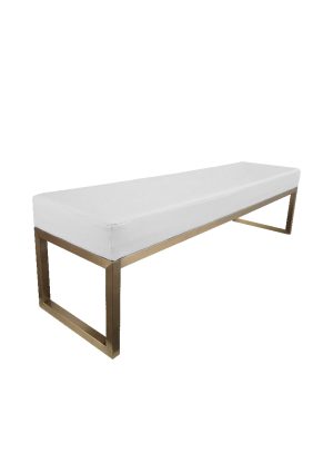 REGAL LONG BENCH GOLD™ - WHITE SEAT