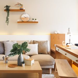 a comfy 1 bedroom apartment in a living room