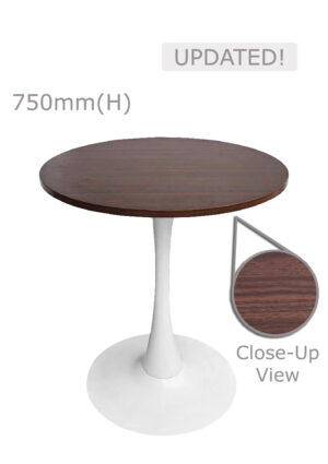 Replica Tulip Table - White & Round Top - Wood