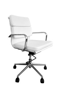 Eames Padded Executive Chair Midback White