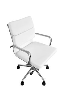 Eames Padded Executive Chair Midback White