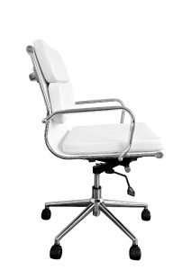 Eames Padded Executive Chair Midback White