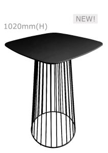 Replica Birdcage Bar Table & Squarish Top - Black