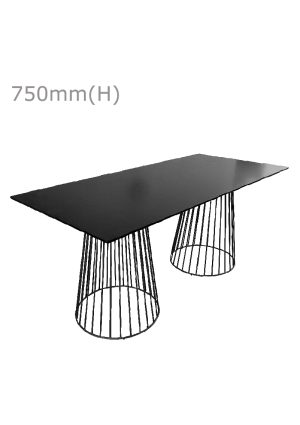 Birdcage Table & Long Top - Black