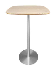 VALO BAR TABLE - SILVER & SQUARISH TOP - WOOD (BT2 - S - SBR)