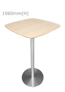 VALO BAR TABLE - SILVER & SQUARISH TOP - WOOD (BT2 - S - SBR)