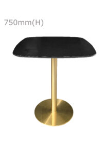 VALO MEETING TABLE - GOLD & SQUARISH TOP - BLACK (TB27 - G - SB)