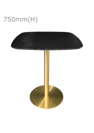 VALO MEETING TABLE - GOLD & SQUARISH TOP - BLACK (TB27 - G - SB)