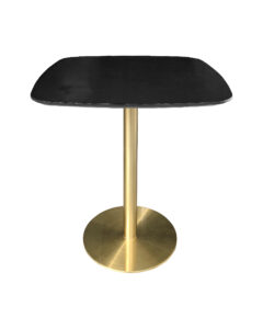 VALO MEETING TABLE - GOLD & SQUARISH TOP - BLACK (TB27 - G - SB)