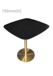 VALO MEETING TABLE - GOLD & SQUARISH TOP - BLACK (TB27 - G - SB)