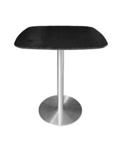 VALO MEETING TABLE - SILVER & SQUARISH TOP - BLACK (TB27 - S - SB)