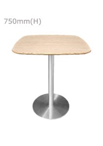 VALO MEETING TABLE - SILVER & SQUARISH TOP - WOOD (TB27 - S - SBR)