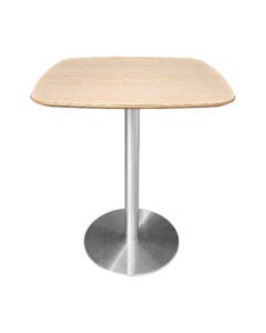 VALO MEETING TABLE - SILVER & SQUARISH TOP - WOOD (TB27 - S - SBR)