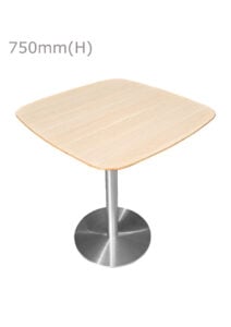 VALO MEETING TABLE - SILVER & SQUARISH TOP - WOOD (TB27 - S - SBR)
