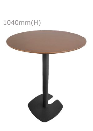 Fin™ Bar Table - Black & Round Top - Gold