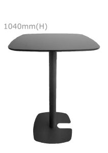 Fin™ Bar Table & Squarish Top - Black