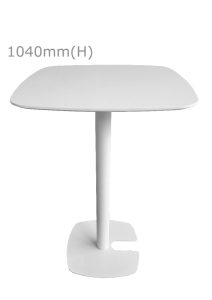 Fin™ Bar Table & Squarish Top - White