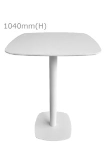 Fin™ Bar Table & Squarish Top - White