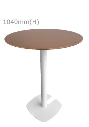 Fin™ Bar Table - White & Round Top - Gold
