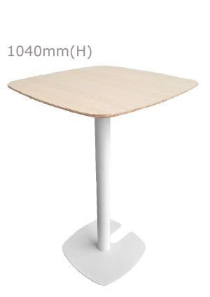 Fin™ Bar Table - White & Squarish Top - Wood