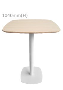 Fin™ Bar Table - White & Squarish Top - Wood