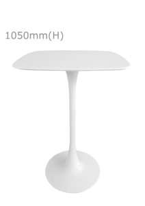 Tulip Bar Table & Squarish Top - White