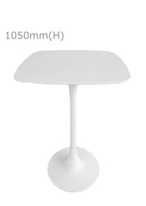 Tulip Bar Table & Squarish Top - White