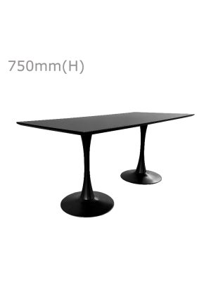 Tulip Table & Long Top - Black