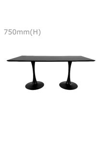 Tulip Table & Long Top - Black