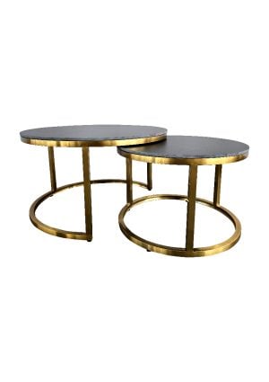 ROYALE COFFEE TABLE SET - STONE BLACK CT25 - GB